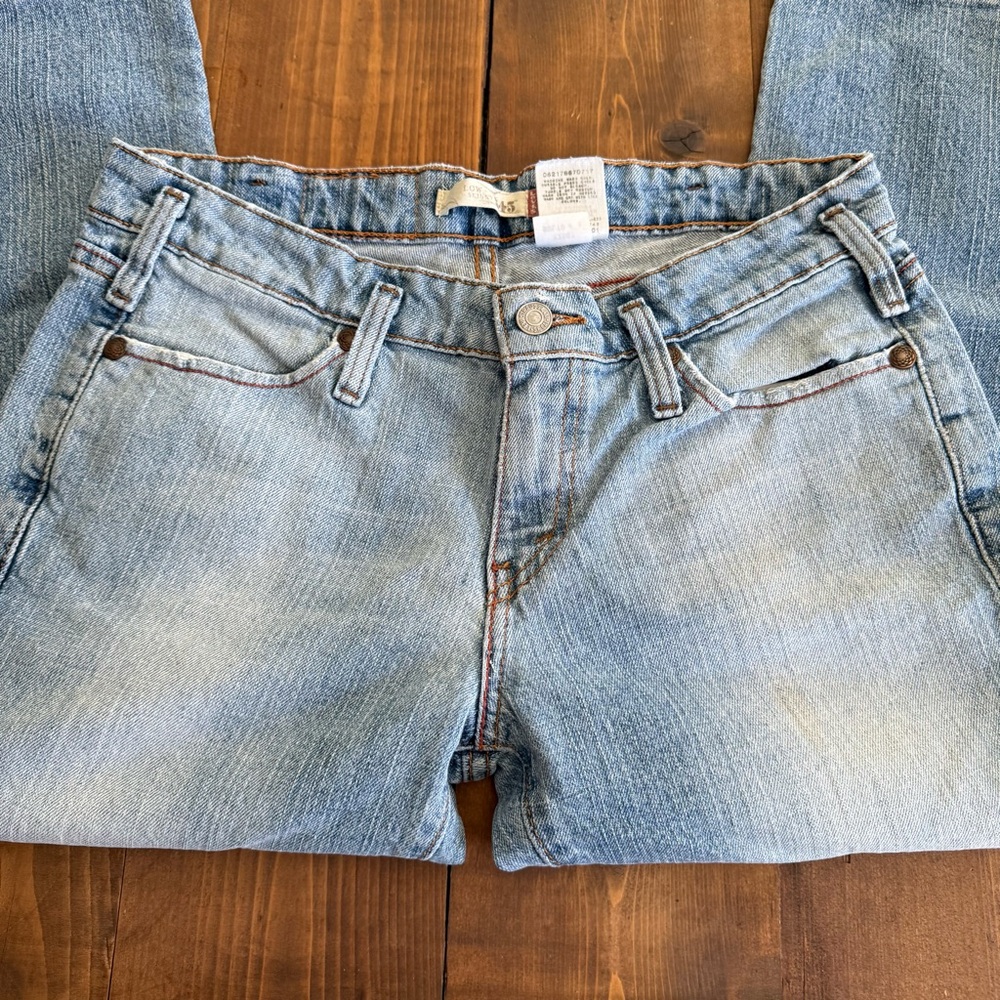 Levi's 545 Light Wash Low Skinny Cropped Denim Jeans - Picture 2 of 12